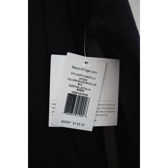 Beyond Yoga CF2220 Women's Sz M Black Button Front Carefree Modal Cardigan - Picture 5 of 12